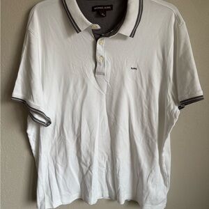Men’s XL White Michael Kors Preppy Business Casual Cocktail Classic Polo